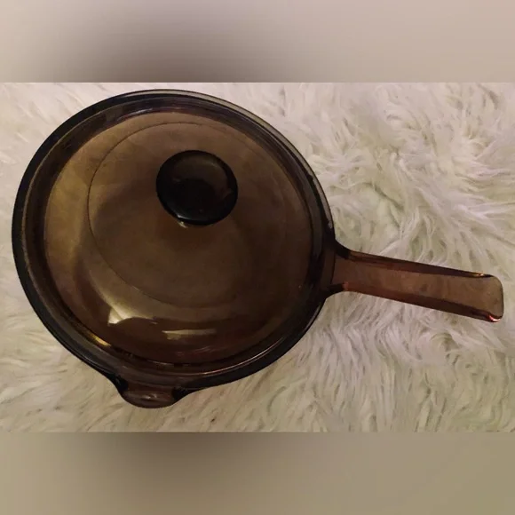 PYREX Corning Vision Amber Glass 1L Pot with Spout and Lid - Picture 4 of 4